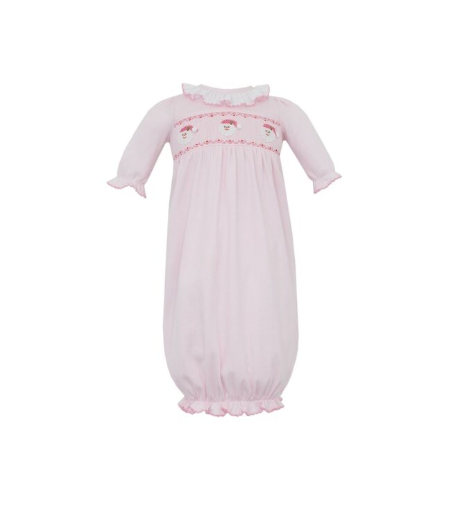 Petit Bebe Pink Knit Santa Face L/S Sac