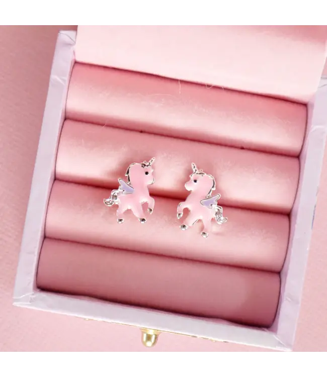 Lauren Hinkley Australia Pink Unicorn Earrings in a Box
