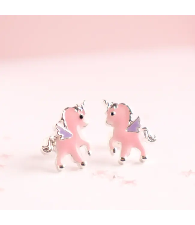 Lauren Hinkley Australia Pink Unicorn Earrings in a Box