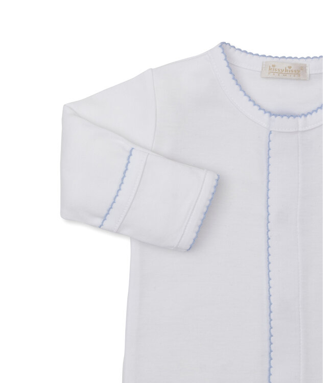 Kissy Kissy White/Lt. Blue Premier Sweet Sheep Footie