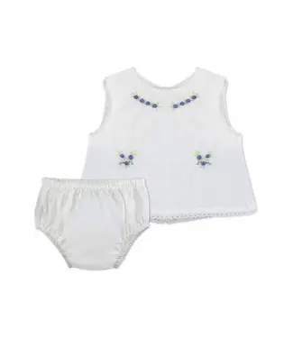 Girls Sleeveless Two Pc. Diaper Set