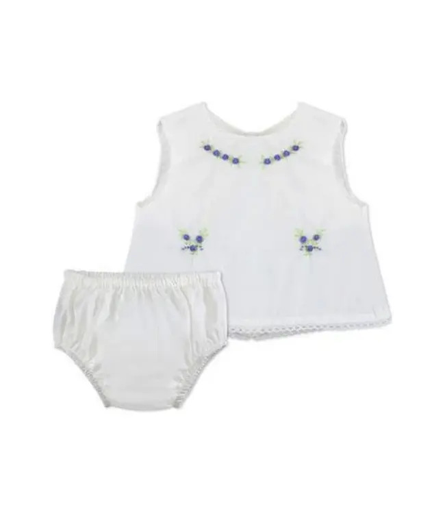 Girls Sleeveless Two Pc. Diaper Set