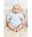 Blue Carousel Boys Hand Smocked Classic Creeper