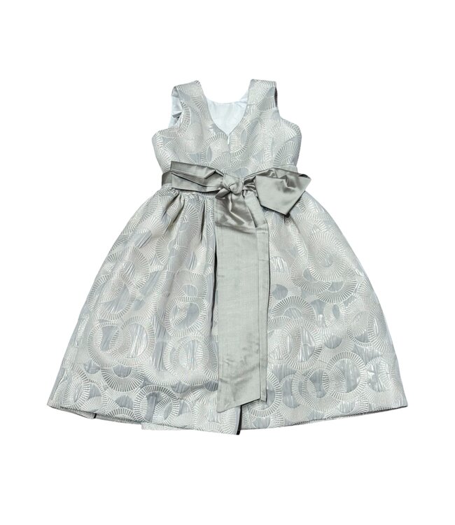 Susanne Lively Designs Ivory Circles Dress w/Silk Sash