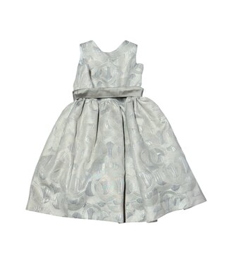 Susanne Lively Designs Ivory Circles Dress w/Silk Sash