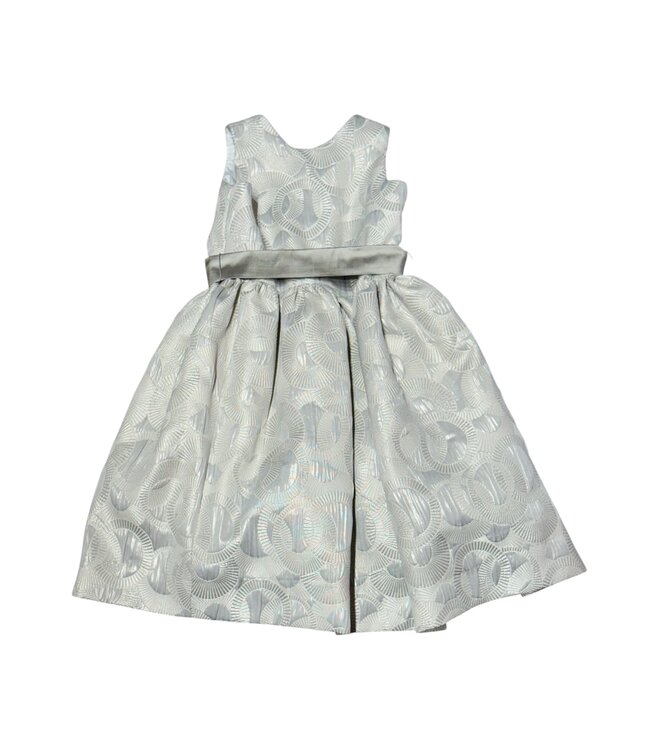 Susanne Lively Designs Ivory Circles Dress w/Silk Sash