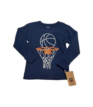 Wes and Willy Midnight Basketball & Hoop L/S Tee