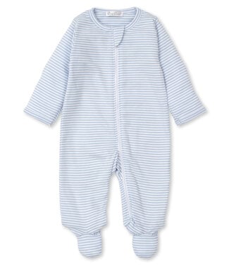 Kissy Kissy Kissy Classic Rib Footie w/Zip Lt. Blue