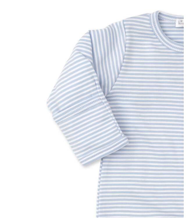 Kissy Kissy Kissy Classic Rib Footie w/Zip Lt. Blue
