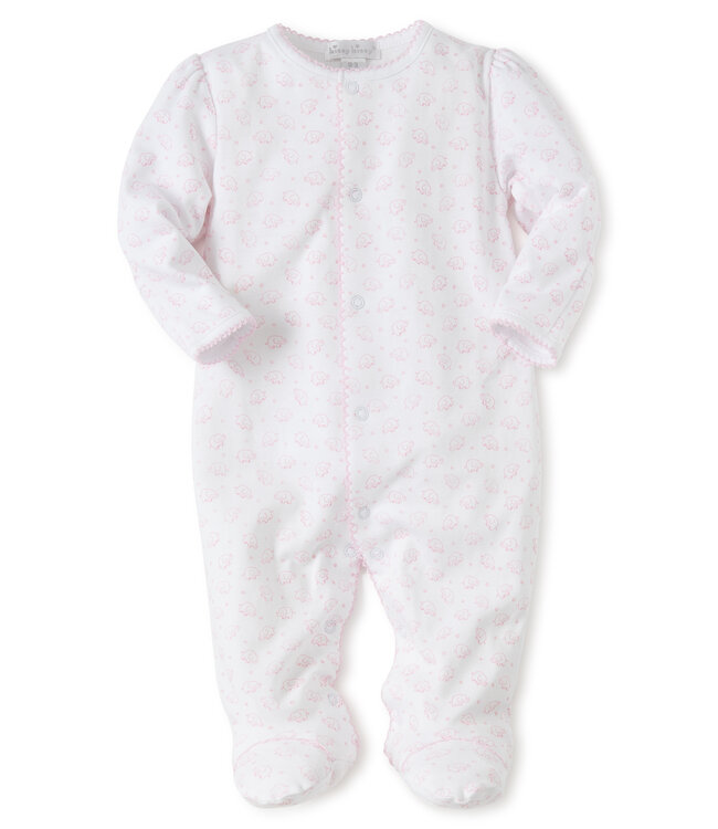 Kissy Kissy Pink Ele-Fun Print Footie