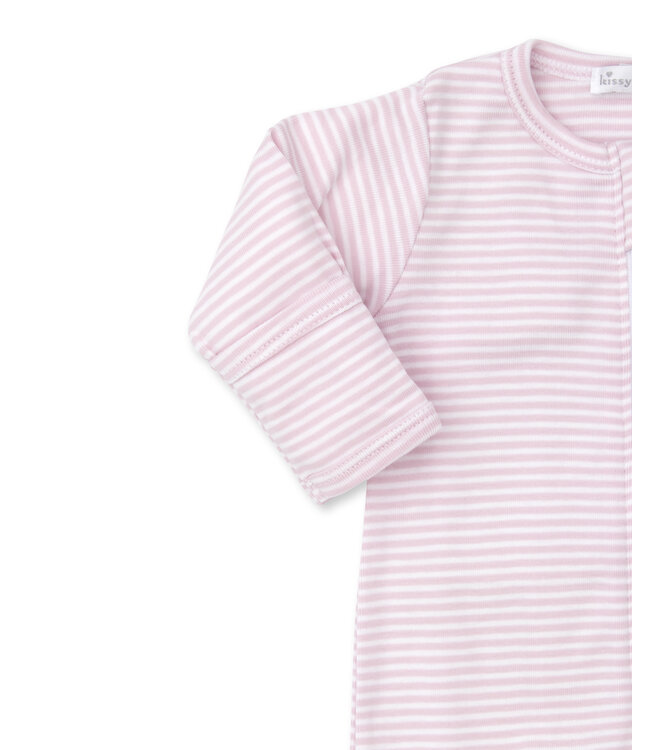 Kissy Kissy Kissy Classic Rib Footie w/Zip Pink