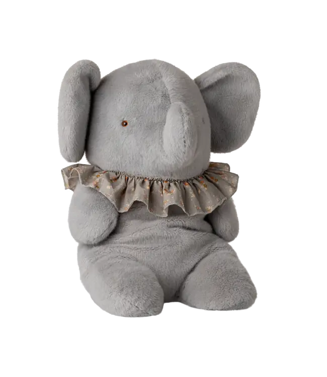 Maileg Elephant Plush, Big-Blue/Grey