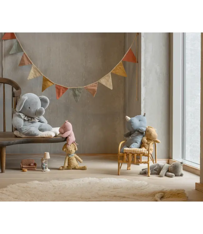 Maileg Sleeping Kitten Plush, Medium-Grey