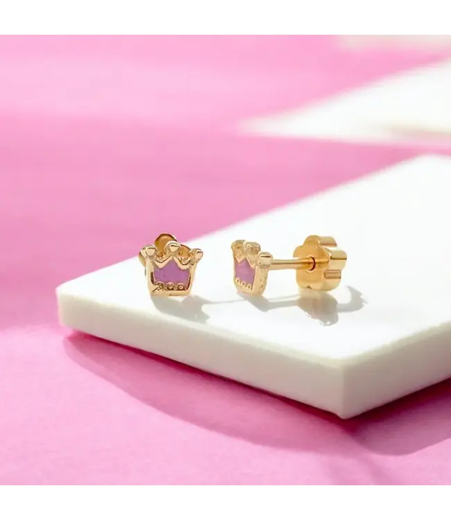 Princess Crowns Tiny Stud Earring