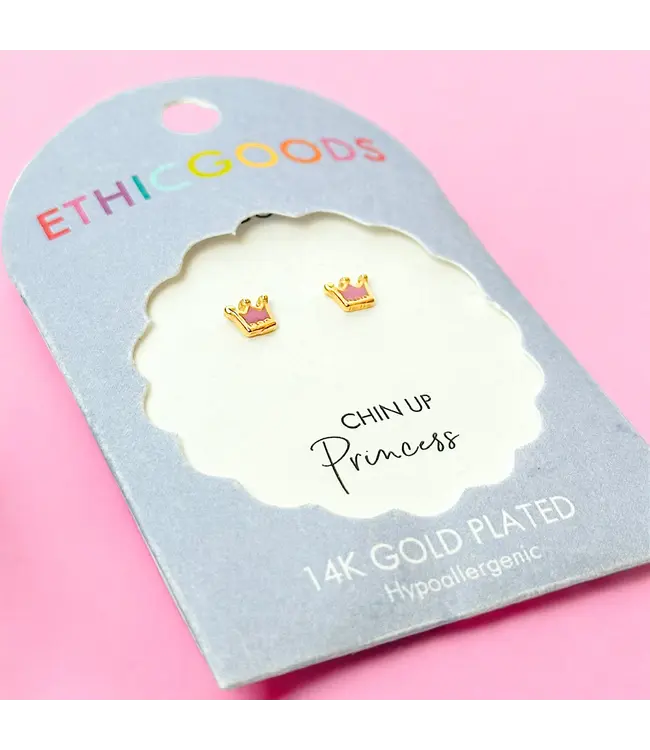 Princess Crowns Tiny Stud Earring