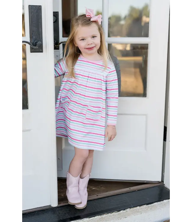 James and Lottie Stripe Knit Lennon Dress