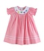 Lil Cactus Pink Candy Heart Smocked Bishop Dress