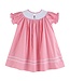 Lil Cactus Pink Candy Heart Smocked Bishop Dress