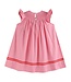 Lil Cactus Pink Heart Valentine Smocked Bishop Dress