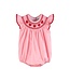 Lil Cactus Pink Hearts Valentine Smocked Romper