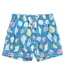 Pink Chicken Blue Seashells Swim Trunk