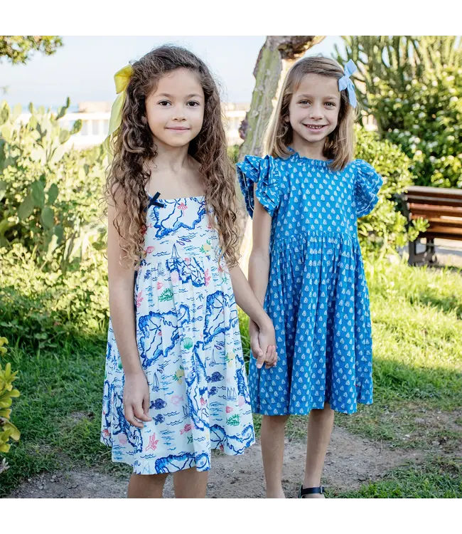 Pink Chicken Island Map Tia Dress