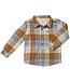 Me & Henry Beige/Brown Plaid Adventurer Sherpa Lined Shirt