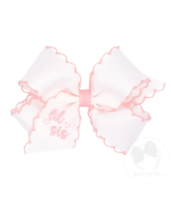 Wee Ones Med. Lil Sis Emb. Bow