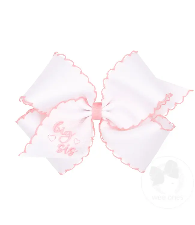 Wee Ones King Big Sis Emb Bow