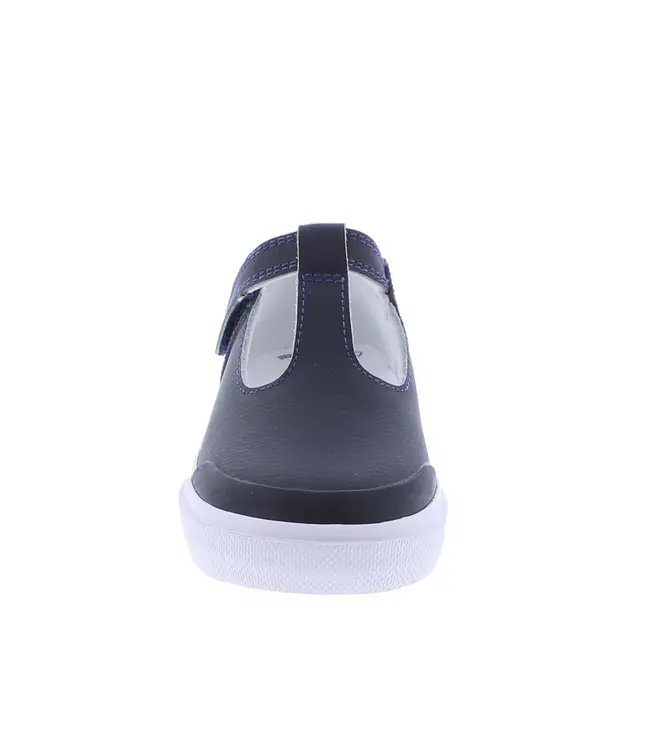 Footmates Navy Leather Drew Shoe