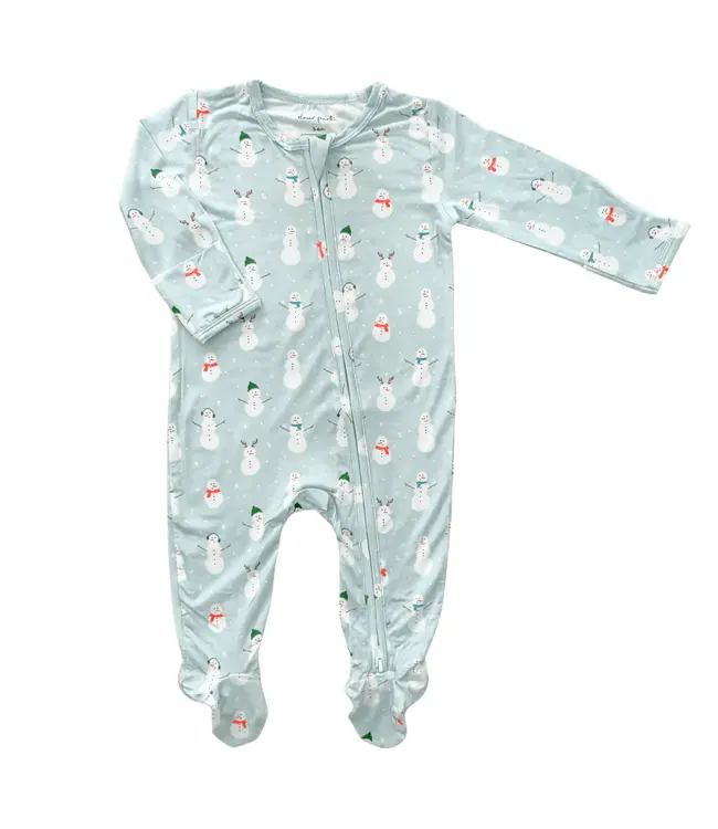 dear perli Frosted Friends Zip Footie