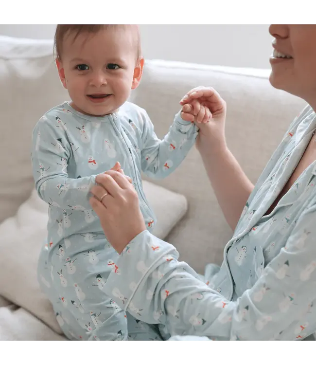 dear perli Frosted Friends Zip Footie