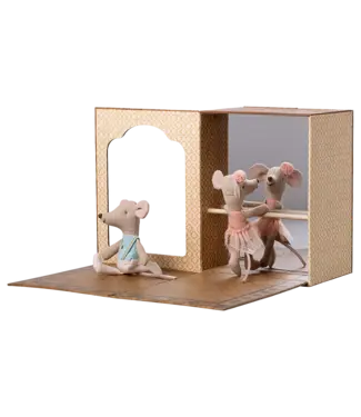 Maileg Ballet Mice in Dance Studio, Little Sister & Brother