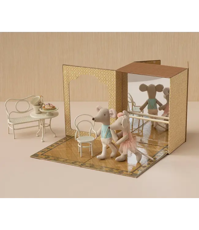 Maileg Ballet Mice in Dance Studio, Little Sister & Brother