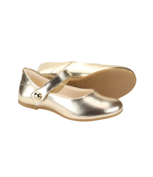 bibi Gold Ballerina Shoe