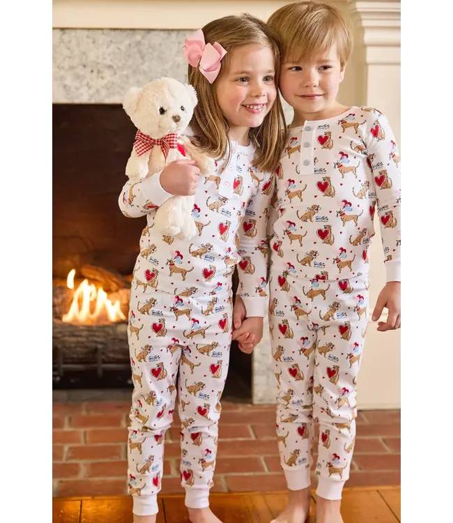 I Woof You Girls Ruffled Jammies