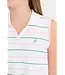 Beaufort Bonnet Tradd Street Stripe/Pink Maude's Sleeveless Polo Derss