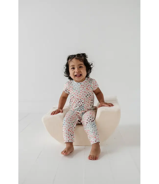 babysprouts Rainbow Hearts L/S Pant Romper