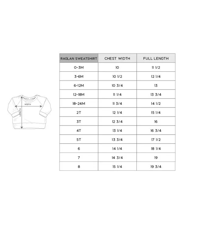 Rainbow Hearts Raglan Sweatshirt