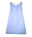 Funtasia Too Blue A Line Dress with White Floral Collar
