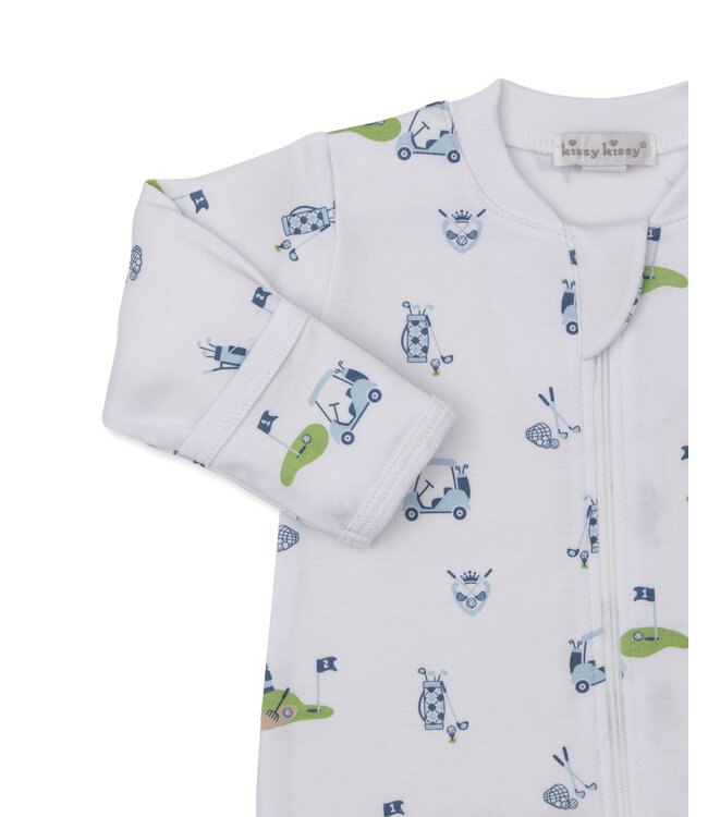 Kissy Kissy Blue Golf Championship Zip Footie