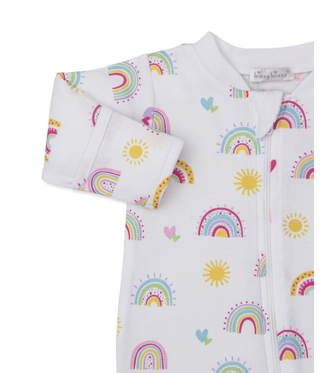 Kissy Kissy Rainbow Sunshine Zip Footie