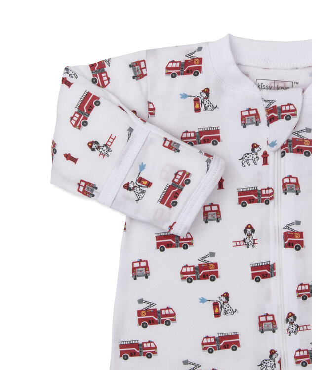 Kissy Kissy Brave Firefighters Zip Footie