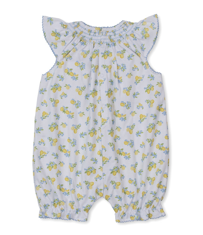 Kissy Kissy Lemon Blossoms Smock  Short Playsuit