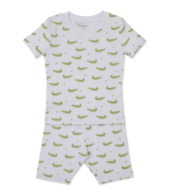 Kissy Kissy Green Crocodile Camp Short PJ Set