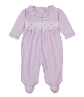 Kissy Kissy Pink CLB Summer Bows Smock Footie