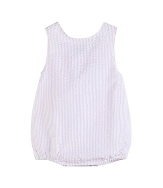 Lil Cactus Classic Pink Seersucker Bubble Romper