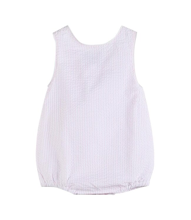 Lil Cactus Classic Pink Seersucker Bubble Romper