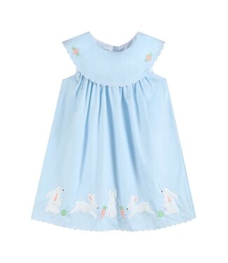 Lil Cactus Light Blue Bunny & Flowers Dress