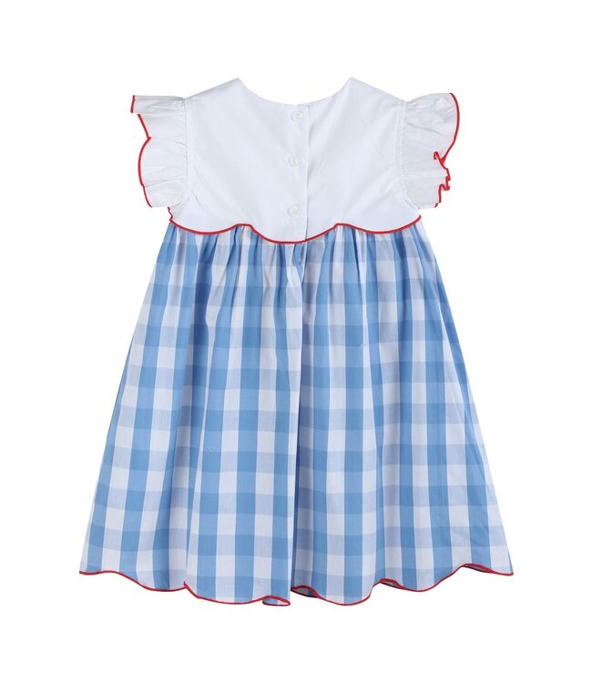 Lil Cactus Red/White/Blue Flutter Dress